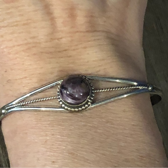 Sugilite Sterling Cuff Bracelet - Picture 7 of 10